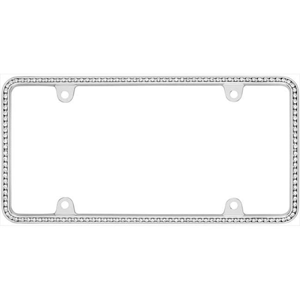 Cruiser Accessories Cruiser Accessories 18130 Diamondesque License Plate Frame; Chrome And Clear 18130 - main